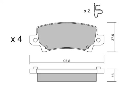 Комплект тормозных колодок AISIN BPTO-2001